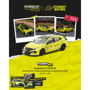 Tarmac Works 1/64 Honda Civic Type R FK8 NASA Western Endurance Racing Championship 2022 No.7 Student Driver by Daniel Wu