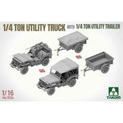 Takom 1/16 1/4 Ton Utility Truck With 1/4 Ton Utility Trailer