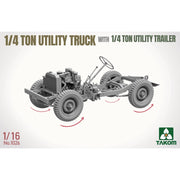 Takom 1/16 1/4 Ton Utility Truck With 1/4 Ton Utility Trailer