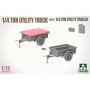 Takom 1/16 1/4 Ton Utility Truck With 1/4 Ton Utility Trailer