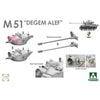 Takom 1/35 Sherman 2 in 1 Box M4A1(76W) VVSS Late Production + M51 "Degem Alef" + US Army 1/4 Ton Utility Truck & MP Figure Model Kit