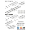 T-Model 1/72 German Railway Tracks 4 Tracks 35cm Long