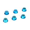 TLR TLR336001 4mm Aluminum Serrated Lock Nuts Blue (6)