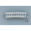 Tomix 1863 N Curve PC Track 9-9/16" 243mm Radius 15¬∞ (4)