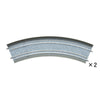 Tomix 1882 N Slab Curve Double Track 15-3/8" 391mm & 13-15/16" 354mm Radius 45¬∞ (2)