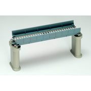 Tomix 3027 N 1 Track through girder PC bridge w/piers 140mm long - blue
