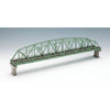 Tomix 3222 N 2 Track arched thru truss bridge w/piers 22" blue