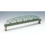Tomix 3222 N 2 Track arched thru truss bridge w/piers 22" blue