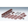 Tomix 3266 N Single Truss Iron Bridge 280mm Red w/bridge support (2)