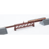 Tomix 3266 N Single Truss Iron Bridge 280mm Red w/bridge support (2)