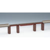 Tomix 3273 N Truck Deck Girder Bridge S70 x 2 w/4 brick piers/red