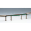 Tomix 3274 N Truck Deck Girder Bridge S70 x 2 w/4 brick piers/green