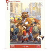 New York Puzzle Company Peter de Seve City Bear 1000pc Jigsaw Puzzle