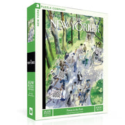 New York Puzzle Company Pawns in Park 1000pc Jigsaw Puzzle