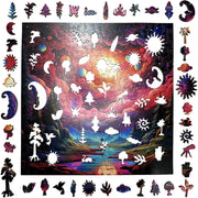 Trippy Puzzle Co Cosmic Canvas 300pc Wooden Jigsaw Puzzle