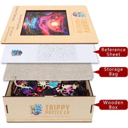 Trippy Puzzle Co Cosmic Canvas 300pc Wooden Jigsaw Puzzle