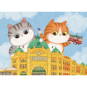 The Puzzle Collab The Flinders Street Station and Cats 500 Piece Puzzle