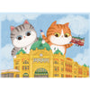 The Puzzle Collab The Flinders Street Station and Cats 99 Piece Micro Puzzle