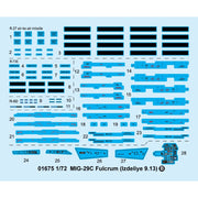 Trumpeter 01675 1/72 MIG-29C Fulcrum Izdeliye 9.13 9580208016757