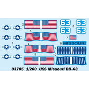 Trumpeter 03705 1/200 USS Missouri BB-63