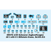 Trumpeter 09576 1/35 Schwerer Zugkraftwagen 18to Sd. Kfz 9/1 with 6t Bilstein Crane