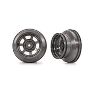 Traxxas Wheels, dirt oval, graphite gray, dual profile (2.2” outer, 3.0” inner) (2) (2WD front only)