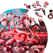 Twigg Puzzles Flamingos 130pc Wooden Jigsaw Puzzle