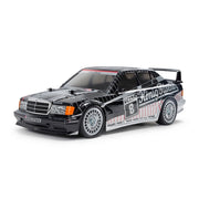 Tamiya 47525 1/10 1991 Mercedes-Benz 190 E 2.5-16 EVO II RC Car Kit with Blasil Black/Silver Painted Body (TT-02)
