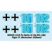 Trumpeter 1/16 Pz.Kpfw.VI Sd.Kfz.182 Tiger II (Henschel 105mm) Plastic Model Kit