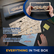 Ugears 70195 Roadster MK3 2.5D Puzzle 62pc