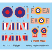 Valom 14431 1/144 Handley-Page Hampden B Mk.I