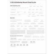 Very Fire BELBV350903UP 1/350 IJN Musashi Detail Up Set