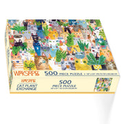 WerkShoppe W-10049BX Cat Plant Exchange 500pc Jigsaw Puzzle