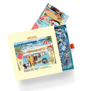WerkShoppe Doggie Surf School-Slip Box 1000pc Jigsaw Puzzle