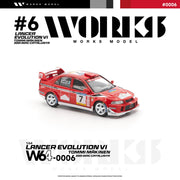 Works Model 1/64 Mitsubishi Lancer Evolution VI Tommi Makinen 2001 WRC Catalunya