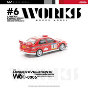 Works Model 1/64 Mitsubishi Lancer Evolution VI Tommi Makinen 2001 WRC Catalunya