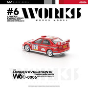Works Model 1/64 Mitsubishi Lancer Evolution VI Tommi Makinen 2001 WRC Catalunya