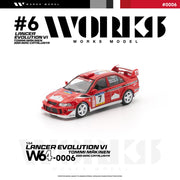Works Model 1/64 Mitsubishi Lancer Evolution VI Tommi Makinen 2001 WRC Catalunya