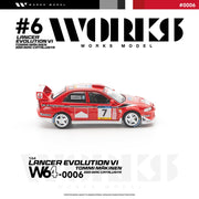 Works Model 1/64 Mitsubishi Lancer Evolution VI Tommi Makinen 2001 WRC Catalunya