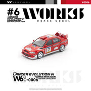 Works Model 1/64 Mitsubishi Lancer Evolution VI Tommi Makinen 2001 WRC Catalunya