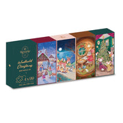 Reverie Woodland Christmas 4 x 99pc Mini Jigsaw Puzzle Set