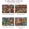 Wentworth World of Books 4 x 80pc Wooden Jigsaw Puzzle