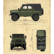 WPL 1/12 UAZ-469 4WD RC Car (Green)