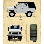 WPL 1/12 UAZ-469 4WD RC Car (White)