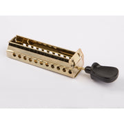 Wilesco 1578 Burner Slide. Brass. With Black Handle