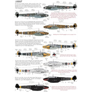 Xtradecal 48183 1/48 Messerschmitt Bf-110 C, D, E, F, and G