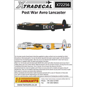 Xtradecal 72256 1/72 Post War Avro Lancaster 1946 1950 (8)