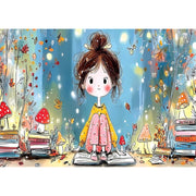 Yazz 4017 Girl & Books 1000pc Jigsaw Puzzle