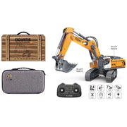 Yi Gong 1/50 R/C Screw Excavator (Soft Rubber Tracks + Black Metal Tracks)