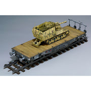 Zimi Model 35077 1/35 10.5cm scale leFH-18/4 auf Geschutzwagen Lrs.[f][Becker] German 50-ton Type SSy45 flatcar schwerer platformwagen